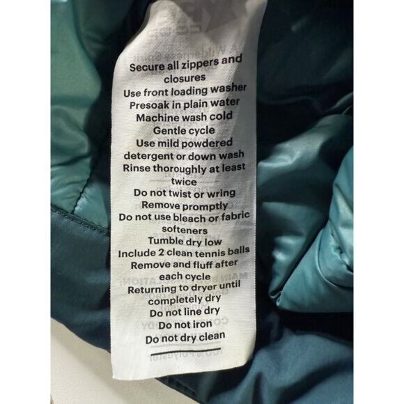 REI Stormhenge 850 Goose Down Parka Womens Sz L Teal Hydrowall Waterproof Jacket - Picture 12 of 13